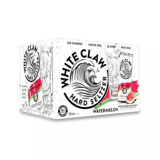 images/beer/HARD SELTZER, CIDER/White Claw Hard Seltzer Watermelon 12pk.webp